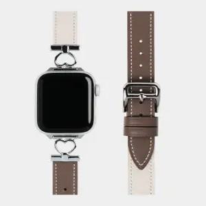 TXLX 애플워치 가죽 스트랩 하트 버클 밴드 시계줄 슬림 10 9 8 7 6 5 SE SE2 호환 38 40 41 42 44 45 46 mm