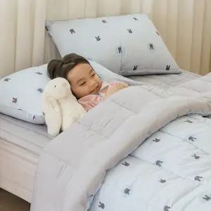 에어래빗 블루 히팅 키즈 침구 발열 먼지없는 차렵이불 세트 S SS