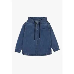 [잠뱅이](김해점)유니)난스판 포인트 자수 바이오스톤 솔트 브러쉬워싱 오버핏 후드데님자켓 DJ-MB AP1D...