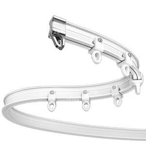 플렉시블 커튼 레일 탈의실 가림막 천장 곡선 브래킷 무소음