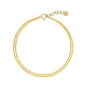 [한국금다이아몬드] 순금 팔찌 24k 여자 금 실크 체인 두줄 디자인