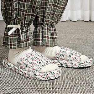 3중 쿠션 푹신한 쿠션 거실화 층간소음 슬리퍼  족적근막염 퀄트 면 실내화 집슬리퍼 어린이집 유치원 임산부 손님용 사무실용