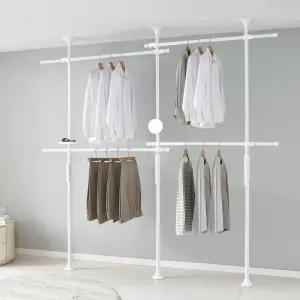 왕자 프리미엄 레버킹 4단 행거 38mm 옷걸이 드레스룸 옷장