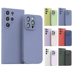 갤럭시 S25 S24 S23 S22 S21 S20 울트라 케이스 파스텔 SF컬러 젤리 카메라 렌즈가드 풀커버