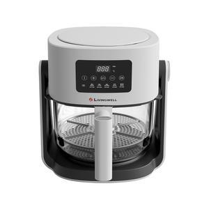 리빙웰 투명 글라스 5.7L 에어프라이어/유리 바스켓/대용량 에어프라이어/GL770