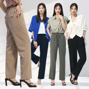 메시제이 올데이 팬츠 4종 여름 밴딩 일자 바지 슬랙스 빅사이즈 30대 여성 결혼식하객룩 정장