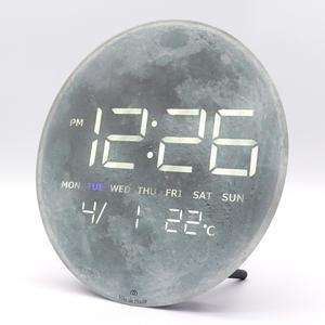 문라이즈 거실 아이방 인테리어 집들이 선물 달 감성 디자인 LED 디지털 무소음 탁상시계