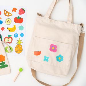 포켓 크로스 에코백 만들기 키트 투포켓 스트랩 천가방 초등 보조 가방 DIY 세트 돌봄 방과후