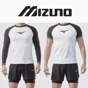 미즈노 MIZUNO 남성 래시가드 반팔 긴팔 기본 수영복 비치 워터파크 물놀이 휴가