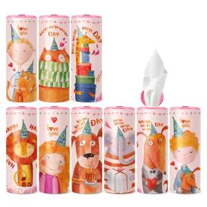 슬림티슈 9P 러블리_동물친구들 / 대나무티슈 유치원 등원 학교 준비물 어린이집선물