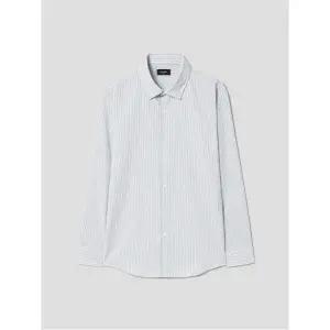 이지케어 코튼 써커 스트라이프 셔츠  라이트 그린 (GC5264M01L)