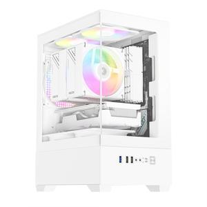 :데이븐 DAVEN AQUA Lite 미니타워 컴퓨터 PC 케이스 (화이트)