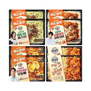 온더고 편스토랑 세트6(대파크림파스타2,갈비덮밥2,마라툼바오돌뼈2,김치제육2)