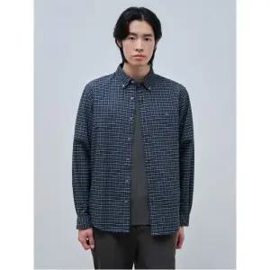 [빈폴멘] 브러쉬드 변형 윈도우 체크 셔츠 - 그린 (BC4964C24M)