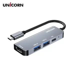 고품질 유이콘 C타입 to HDMI 영상 미러링 컨버터+USB 허브 (WFJES1Q)