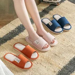 사계절 린넨 실내화 거실화 사무실 슬리퍼 층간소음 방지 거실슬리퍼