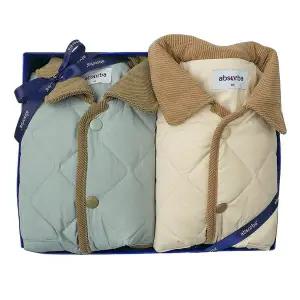 갤러리아 (쌍둥이출산,백일,돌,아기패딩점퍼세트)뉴크루다운점퍼두벌세트(