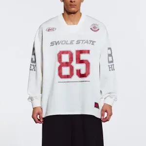 HDEX 자이언트핏 럭비 저지 롱 슬리브 (White) H243MLGTL010WH