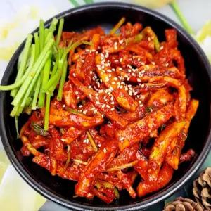 [참솔식품] 도라지 오징어초무침 1kg,500g 새콤달콤 오징어무침