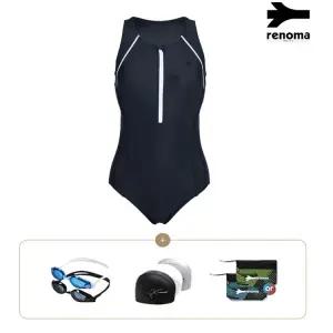 [롯데백화점]레노마 여성집업원피스수영복T수경수모세트  LS2F804ST_BK