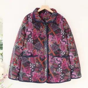 할머니옷BEST 린꽃마이 자주색 누빔퀼팅패딩 겨울경량잠바점퍼 80대90대선물 어르신생신