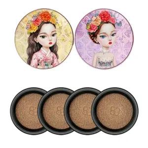 뷰티피플 철벽녀 시즌16 소이 단백질 두유크림 앰플 쿠션 커버톤보정 본품 2개 + 리필 4개 세트