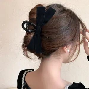 리본 집게핀 대형 헤어핀 반묶음 머리핀 2종