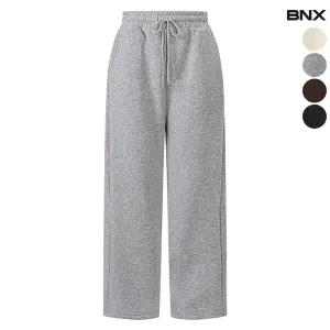 [BNX] 여성 기모 핀턱 스트링 트랙 팬츠