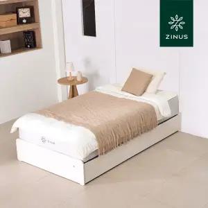 [롯데백화점]지누스 루미 일반 무헤드형 침대 프레임 오크/화이트 (슈퍼싱글)