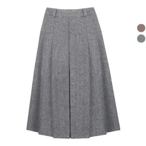 여성 제인 겨울 주름 울스커트