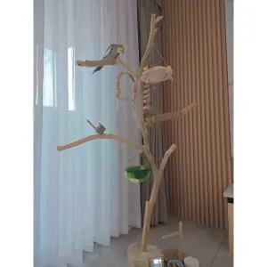 앵무새 횟대 새장 1 통나무 놀이터 가지 새 나무 조경 A 미터 스탠드