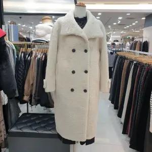 [행복한백화점][SI] 양털더블  롱코트  SLHZZ86340