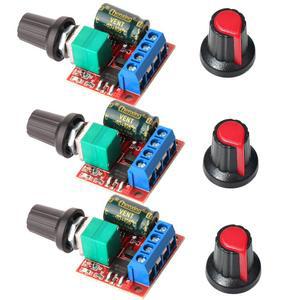 Gebildet 3pcs 미니 DC 모터 PWM 속도 컨트롤러, 5V-35V 5A 조절 스위치 모듈, 6V 12V 24V 가변 전압 조절기 디머 거버너 스위칭 빌드(LED 표시등
