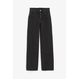 HM 브랜드관 울트라 하이웨이스트 와이드 진 블랙 1067430001