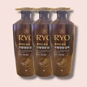 코스픽 려 홍진단 홍삼 영양샴푸 820ml 3개 중건성 두피용 두피진정강화