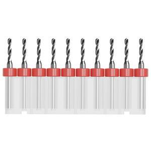 [미국배송] 인쇄 회로 기판 스톤 드레멜 주얼리 CNC 각인을 위한 FOCMKEAS 10PCS PCB 드릴 비트 세트 1/8인치 샹크 2MM 마이크로 트위스트 스파이럴 플루트 카바이드