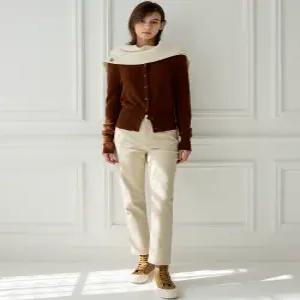 여성 기모 밴딩 치노팬츠 라이트베이지