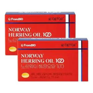 프롬바이오 노르웨이 헤링오일 100 500mgX30캡슐X2개
