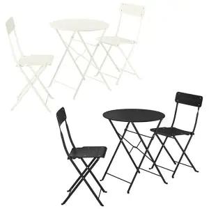 [이케아] SUNDSO 순쇠 원형 야외테이블 65cm+의자 2개 세트 야외테이블세트 식탁세트 카페테이블