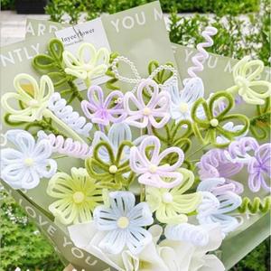 모루꽃다발 만들기 diy 꽃 부케 세트 뜨개 키트 핸드메이드 재료 시들지않는