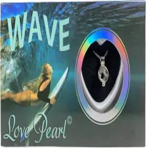 러브 위시 진주 키트 체인 목걸이 펜던트 배양 세트 스테인리스 스틸 16인치(파도)