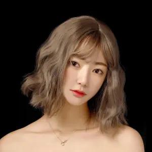 여성스러운 앞머리 프리미엄 웨이브 통가발 우아한가 가선물 단가발 예쁜가 청순한가