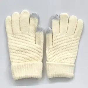남녀공용 스마트폰 터치 니트장갑 화이트