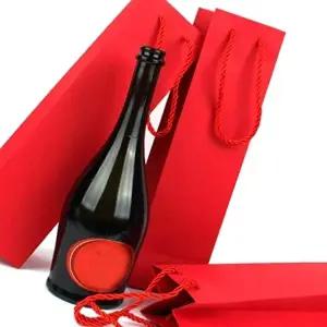 와인 포장용 종이백 레드 선물 와인봉투 쇼핑백