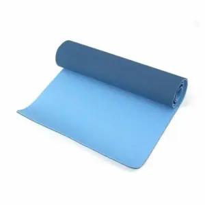 운동매트 6mm 컬러 양면 TPE 요가매트(블루) 스트레칭 홈트매트