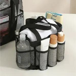 지앤지 포켓목욕가방 샤워가방 메쉬 목욕바스켓 욕실수납 캠핑용품 정리 휴대용가방