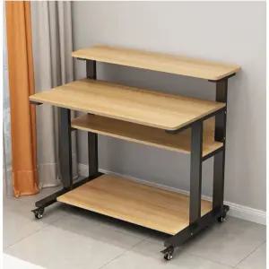 컴퓨터책상 이동형 2단 프레임 작업용 선반 노트북 원룸