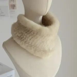 직수입 천연 밍크 심플 털 목도리 넥워머
