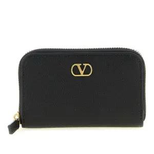 V로고 시그니처 지퍼 카드지갑 W2P0AY3SNP 0NO