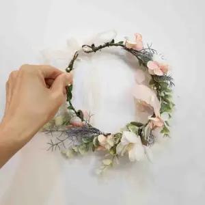 브라이덜샤워 화관 촬영용 플라워 웨딩 사진촬영 셀프웨딩 웨딩플라워